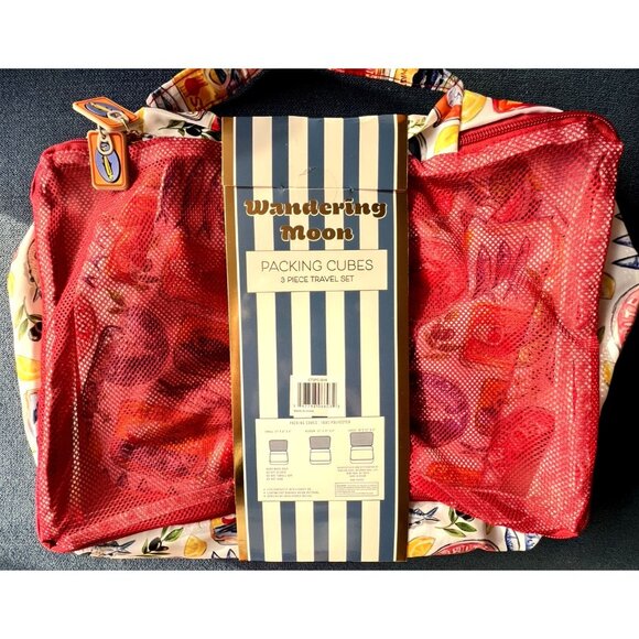 WONDERING MOON  3-Pc Packing Cube Set SARDINE TRAVELER Gift Fits In Suitcase - Picture 2 of 4